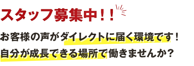 スタッフ募集中！！